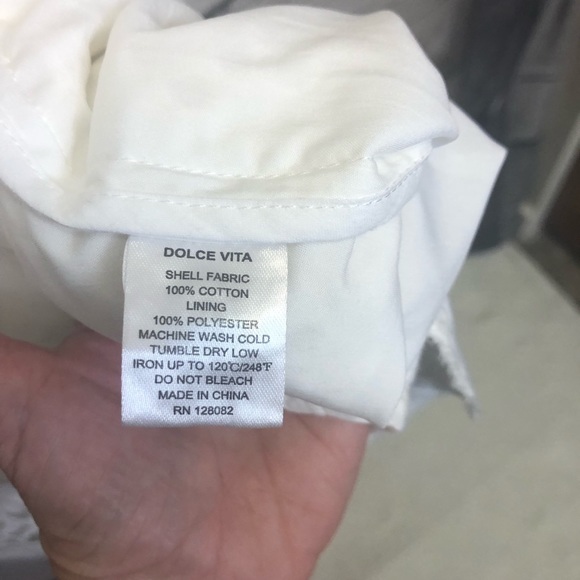 Dolce Vita White Eyelet A Line Mini Dress Medium - Picture 11 of 15